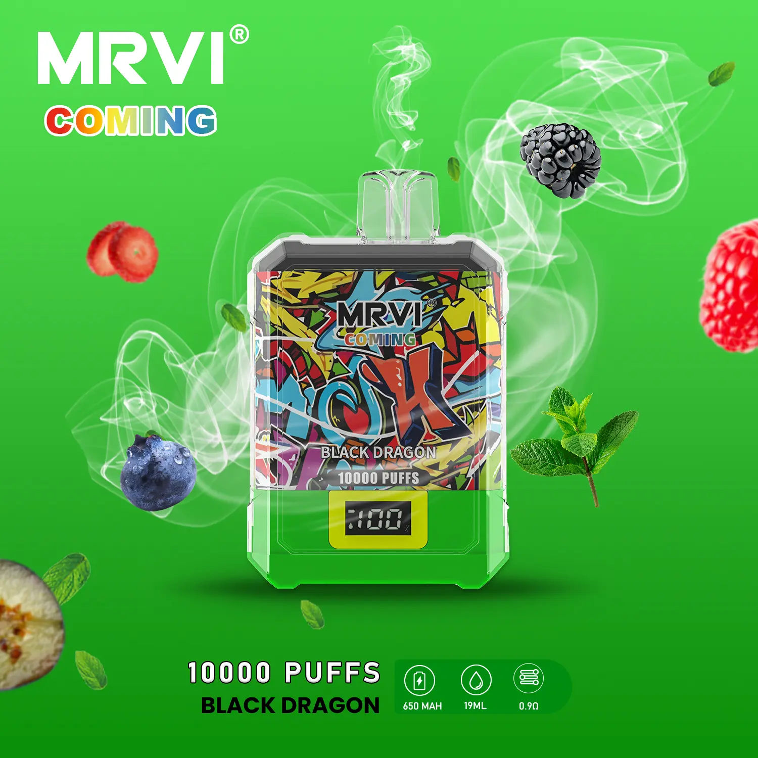 Top Selling MRVI COMING 10000 Puffs With Power Screen Display (4)miu