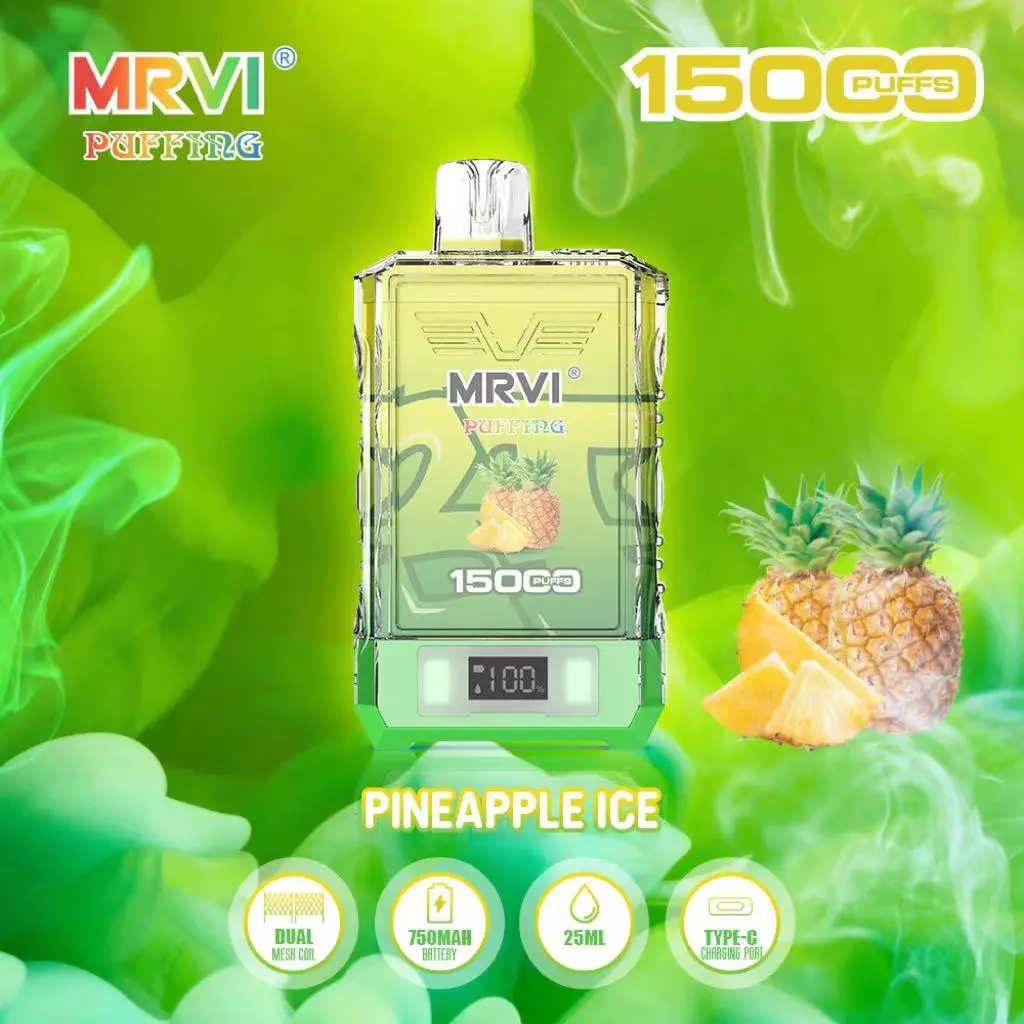 Power Screen Display MRVI PUFFING 15000 Puffs Disposable Vape With Lanyard  (6)fda