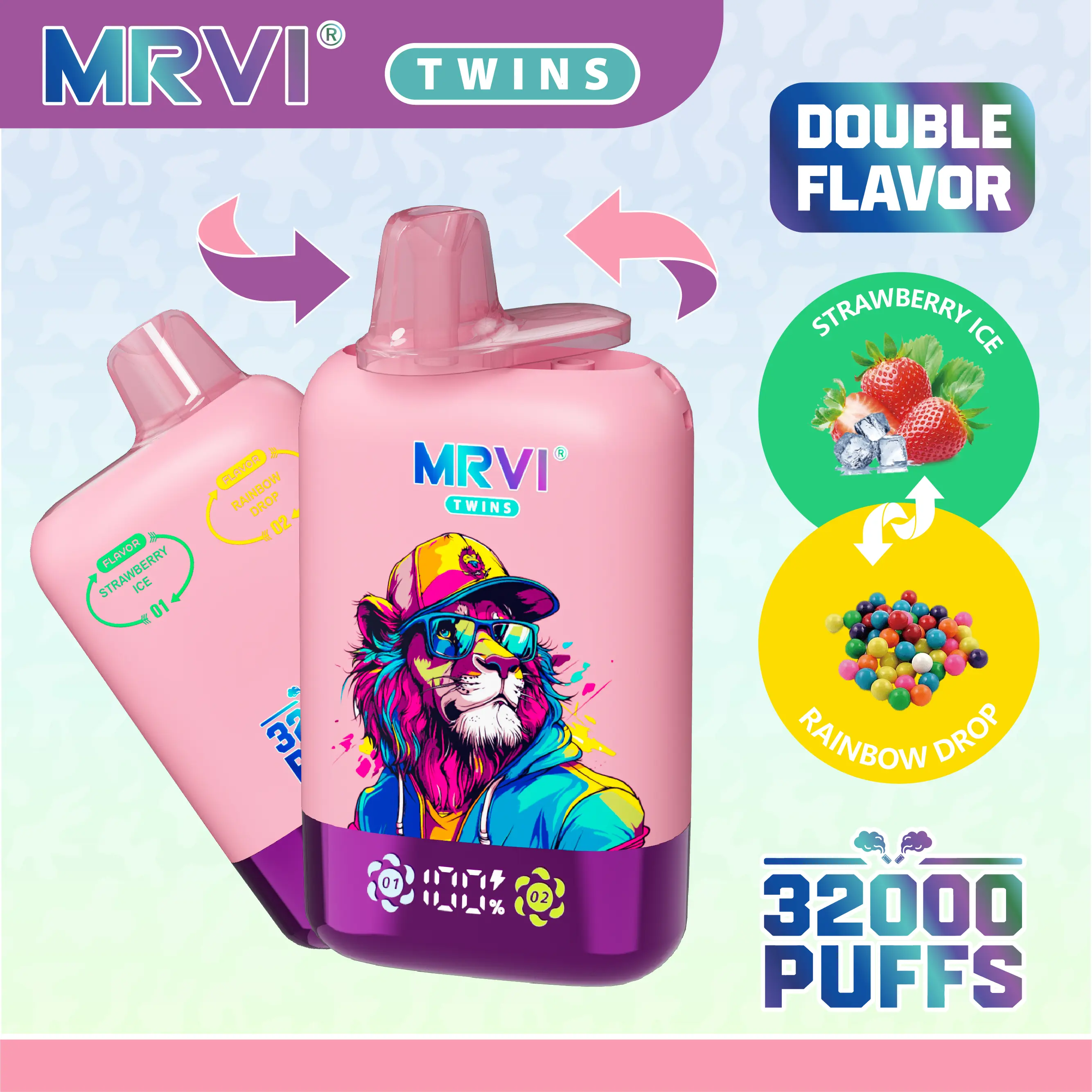 Strawberry ice & Rainbow Drop