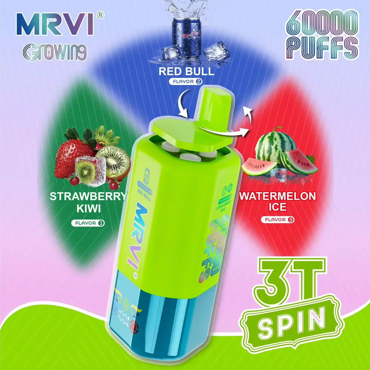 MRVI GROWING 60000 PUFFS - Three flavors rotating switch disposable electronic cigarette-product